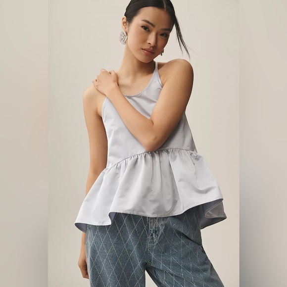 NWT! Anthropologie Let Me Be Shine Halter Babydoll Tank - Size Small 💎🟤 - Picture 2 of 9